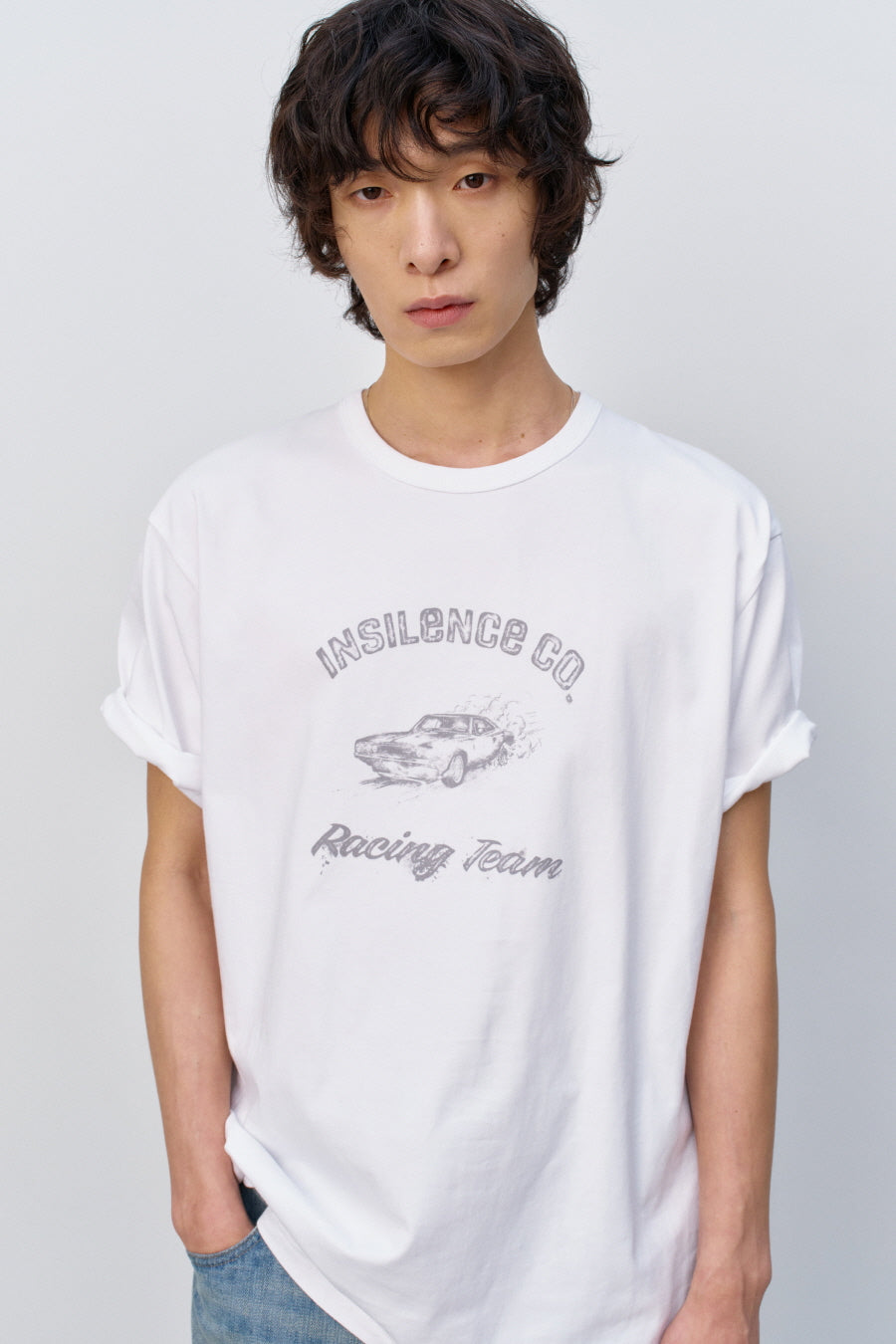 Insilence - Challenger Graphic T-shirt (White) product image 2 | TRAB K-Fashion Australia