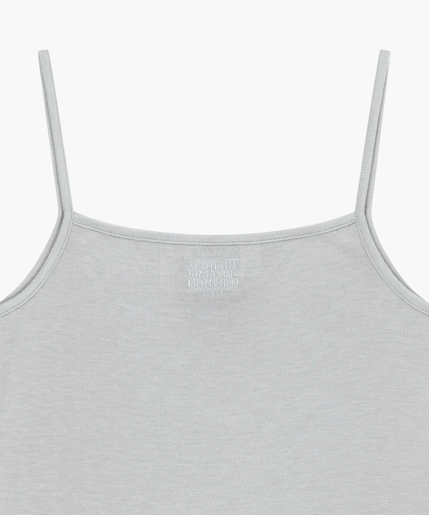 Marithe & Francois Girbaud - Small Classic Logo Sleeveless Layered Slim Crop Tee (Light Gray) product image 13 | TRAB K-Fashion Australia