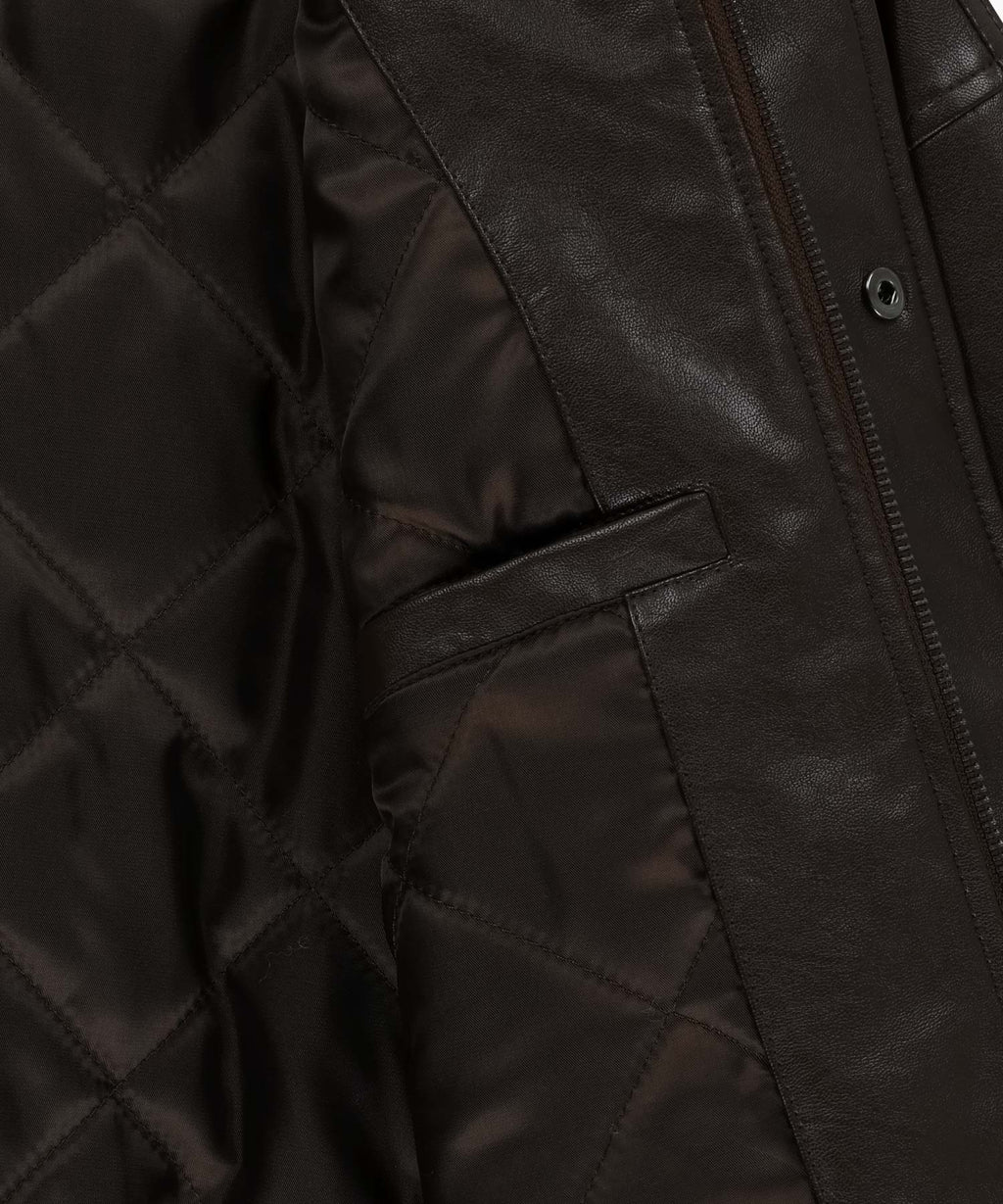Marithe & Francois Girbaud - Faux Leather Padded Jacket (Brown) product image 15 | TRAB K-Fashion Australia