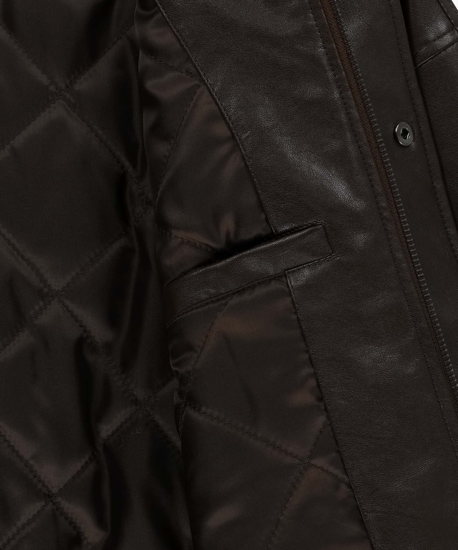 Marithe & Francois Girbaud - Faux Leather Padded Jacket (Brown) product image 15 | TRAB K-Fashion Australia