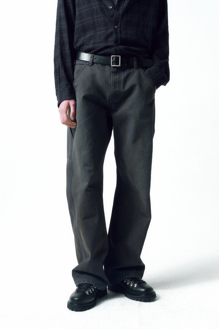 Insilence - Hard Duck Vintage Work Pants (Charcoal) product image 5 | TRAB K-Fashion Australia