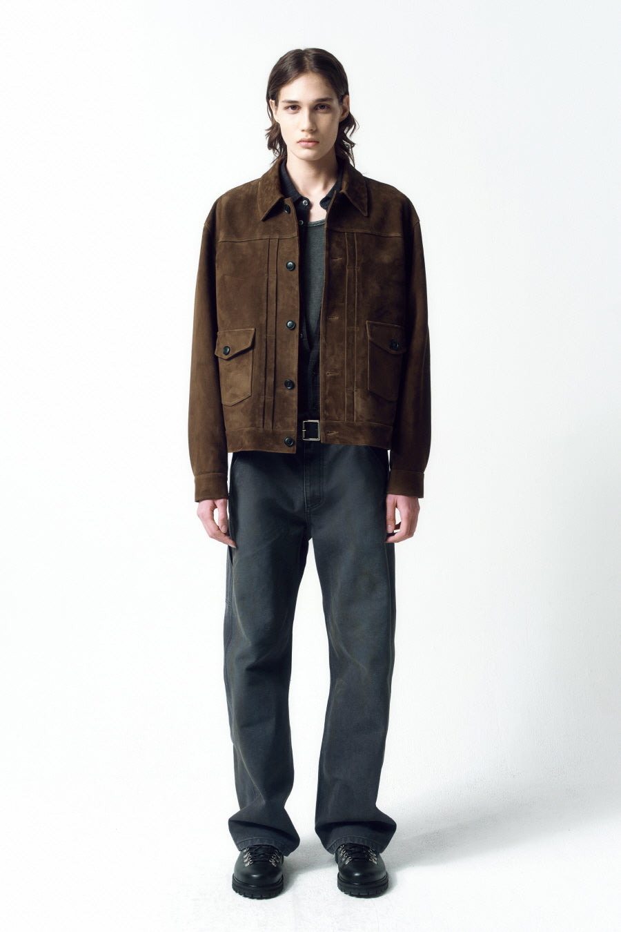Insilence - Hard Duck Vintage Work Pants (Charcoal) product image 1 | TRAB K-Fashion Australia