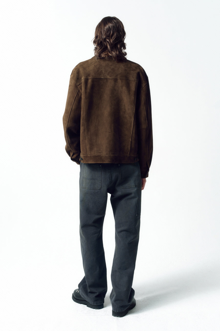 Insilence - Goat Suede Jean Jacket (Dark Brown) product image 8 | TRAB K-Fashion Australia