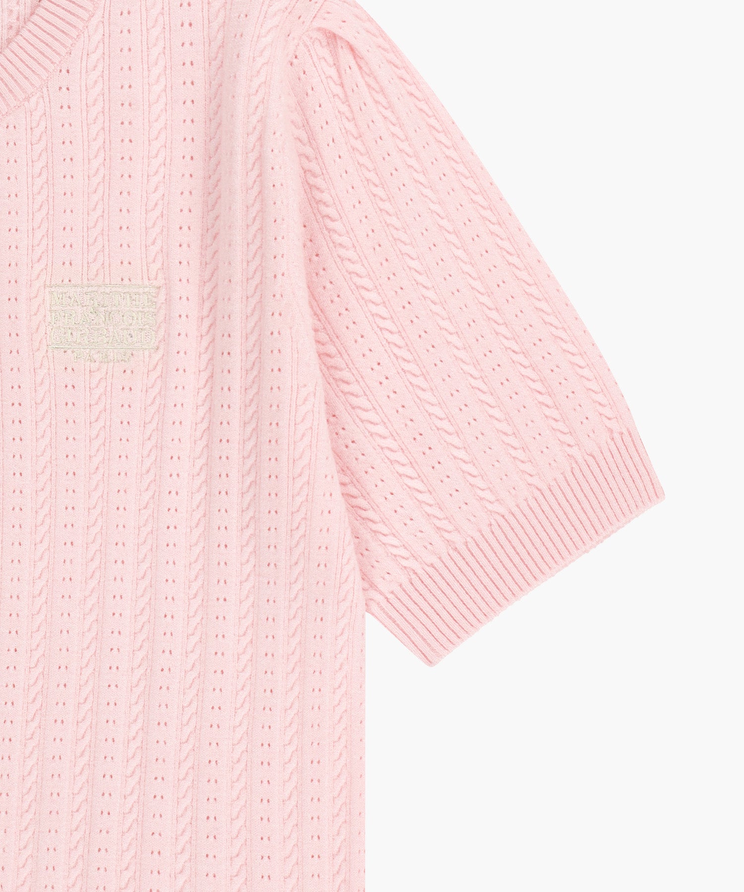 Marithe & Francois Girbaud - Small Classic Logo Half Knit Cardigan Set Up (Light Pink) product image 13 | TRAB K-Fashion Australia