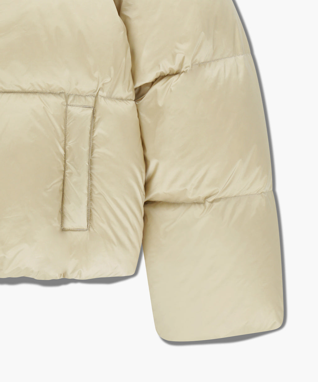 Marithe & Francois Girbaud - Collar Crop Down Jacket (Light Beige) product image 16 | TRAB K-Fashion Australia