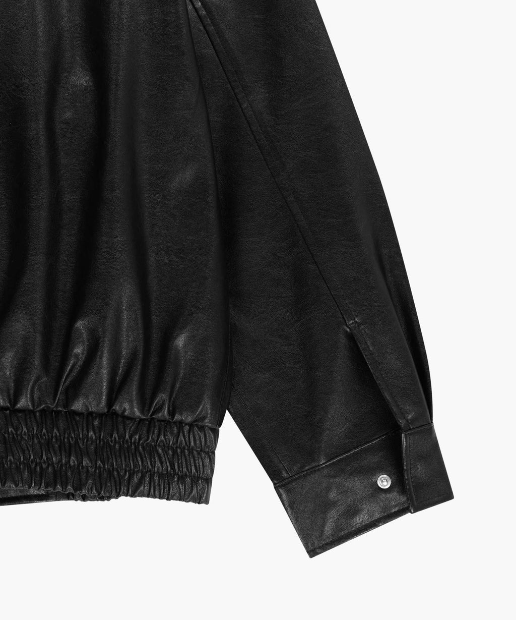 Marithe & Francois Girbaud - Faux Leather High Neck Jacket (Black) product image 13 | TRAB K-Fashion Australia