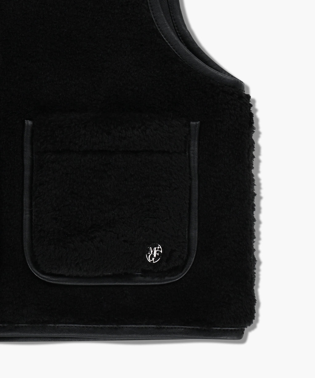 Marithe & Francois Girbaud - Faux Leather Mustang Crop Vest (Black) product image 13 | TRAB K-Fashion Australia