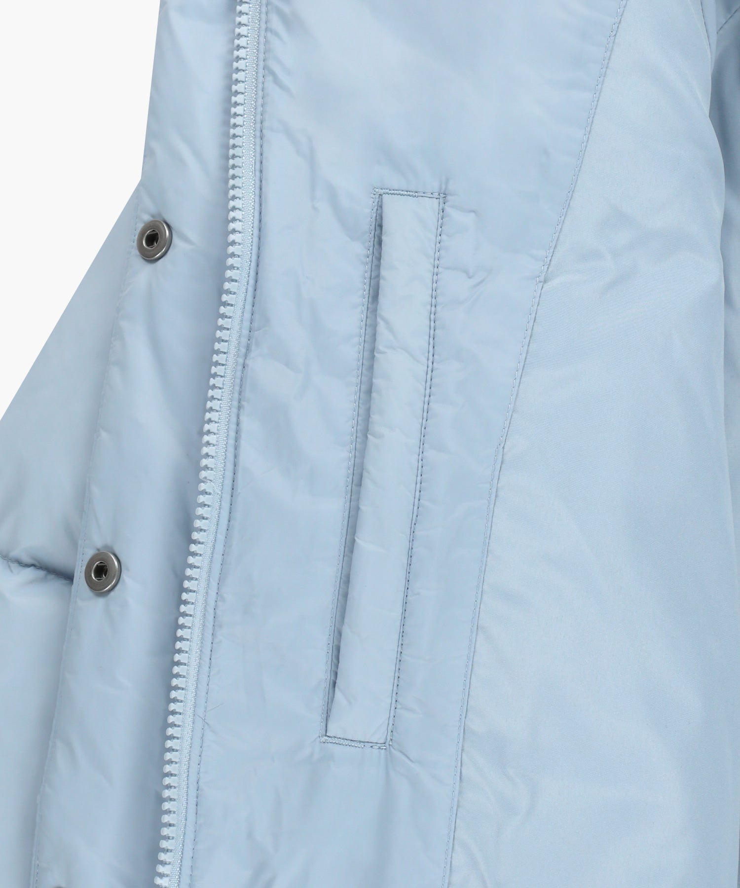 Marithe & Francois Girbaud - Regular Logo Hooded Crop Down Jacket (Light Blue) product image 17 | TRAB K-Fashion Australia