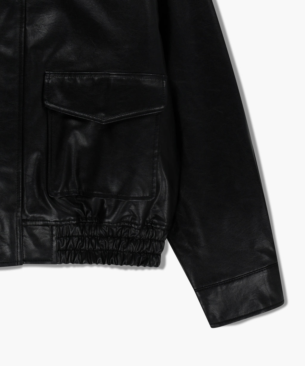 Marithe & Francois Girbaud - Faux Leather Padded Jacket (Black) product image 16 | TRAB K-Fashion Australia