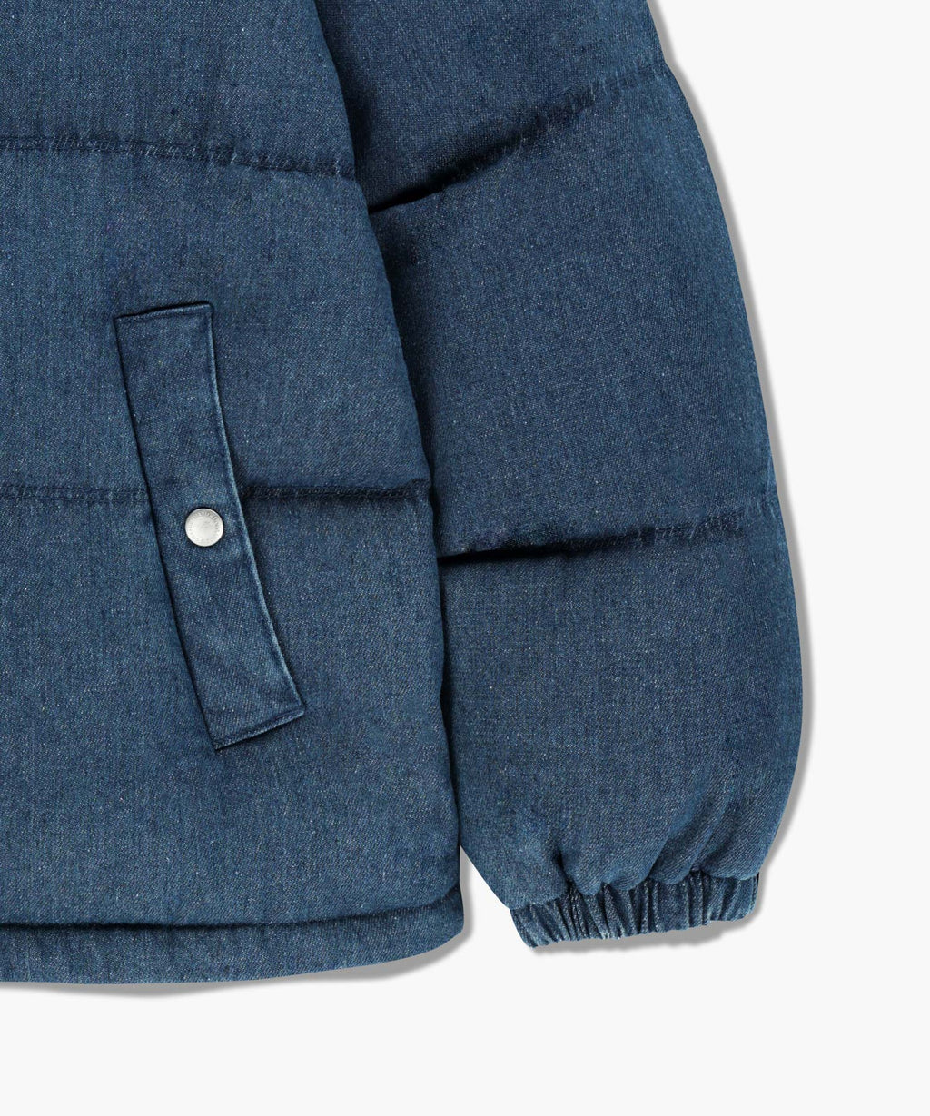 Marithe & Francois Girbaud - Classic Logo Denim Down Jacket (Dark Blue) product image 17 | TRAB K-Fashion Australia