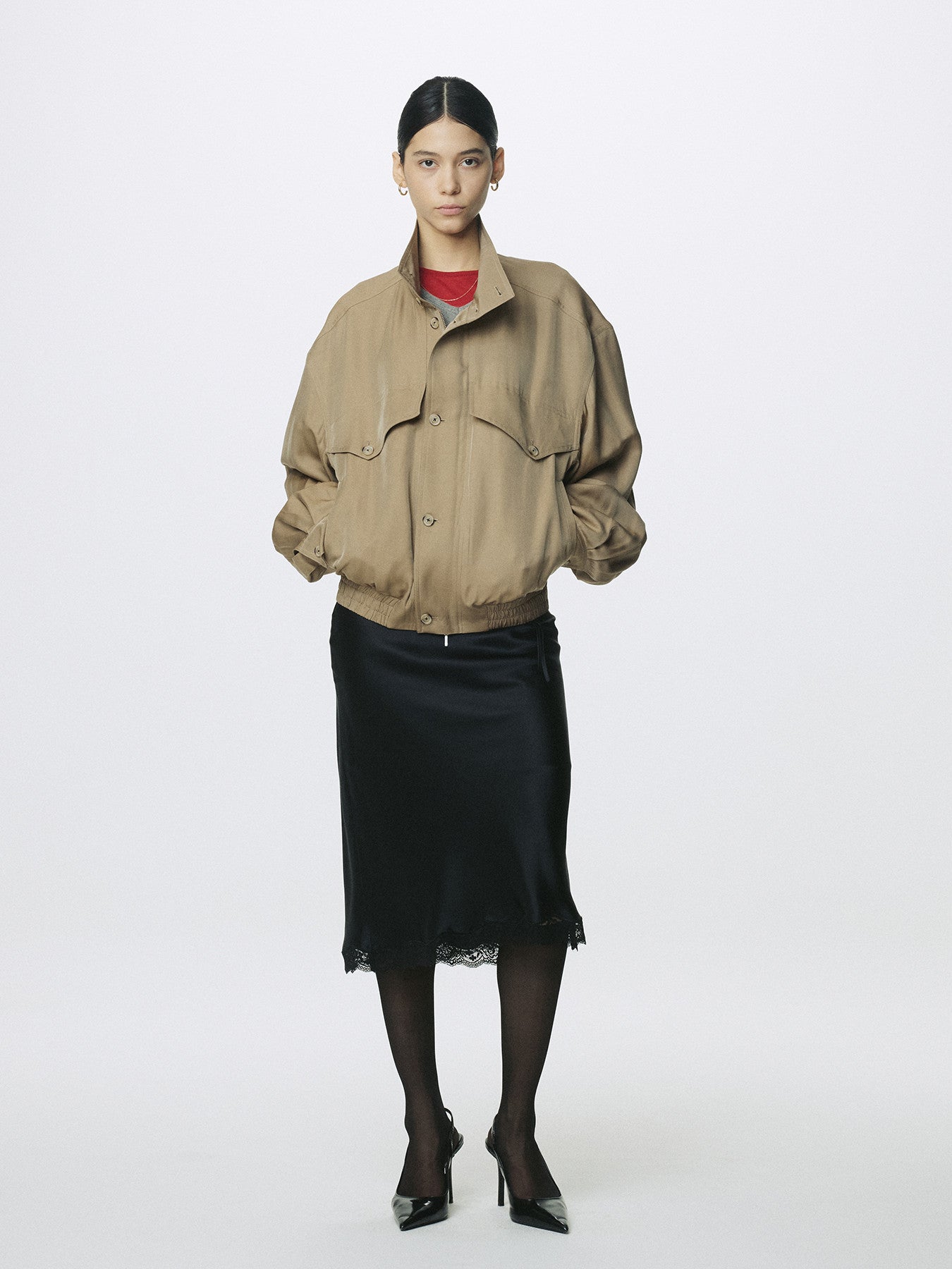 Tonywack - Silk Midi Skirt (Black) product image 8 | TRAB K-Fashion Australia