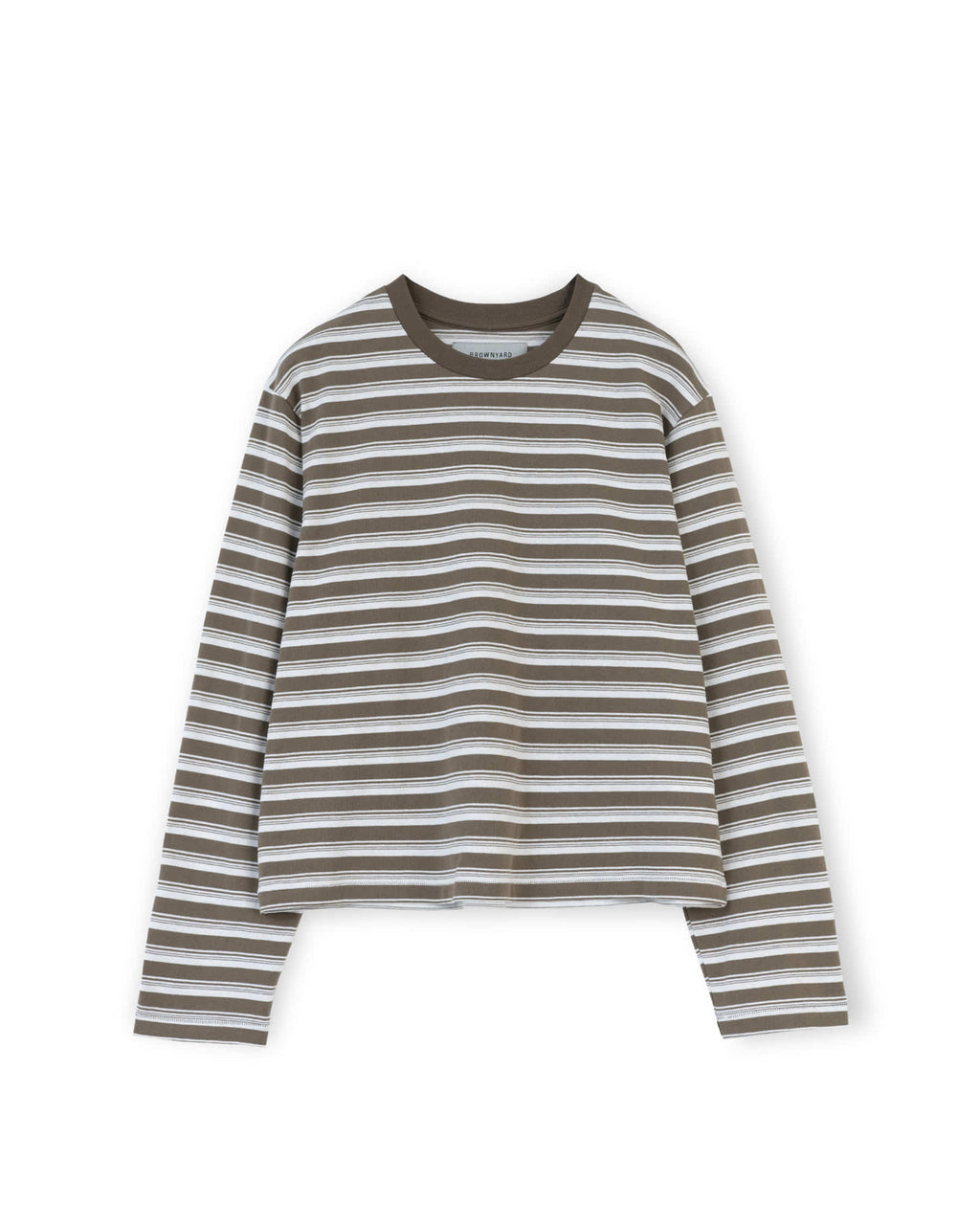 Brownyard - Waist Cut Long Sleeve (Olive Stripe) product image 5 | TRAB K-Fashion Australia