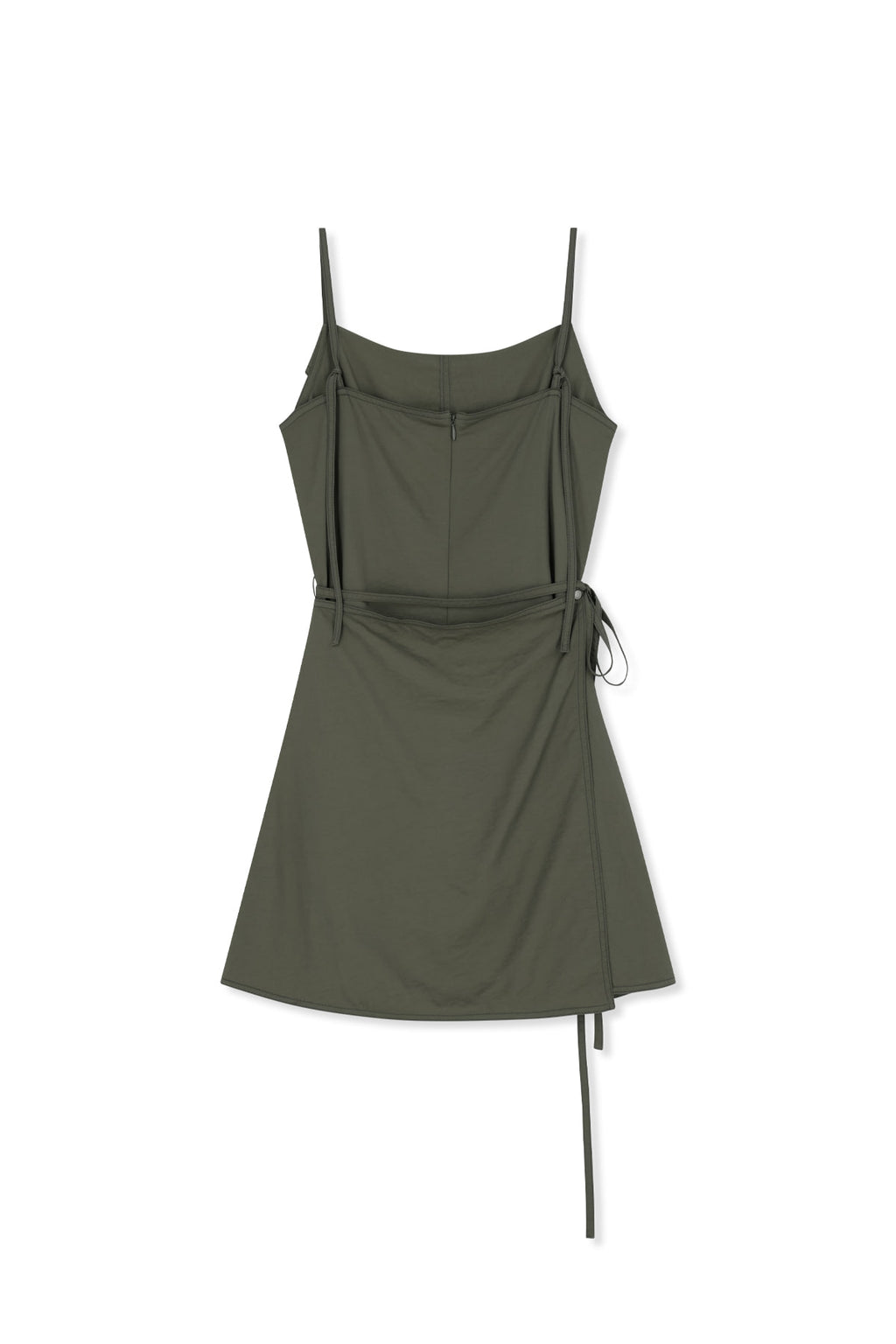 Matin Kim - Sleeveless Wrap Dress (Khaki) product image 2 | TRAB K-Fashion Australia