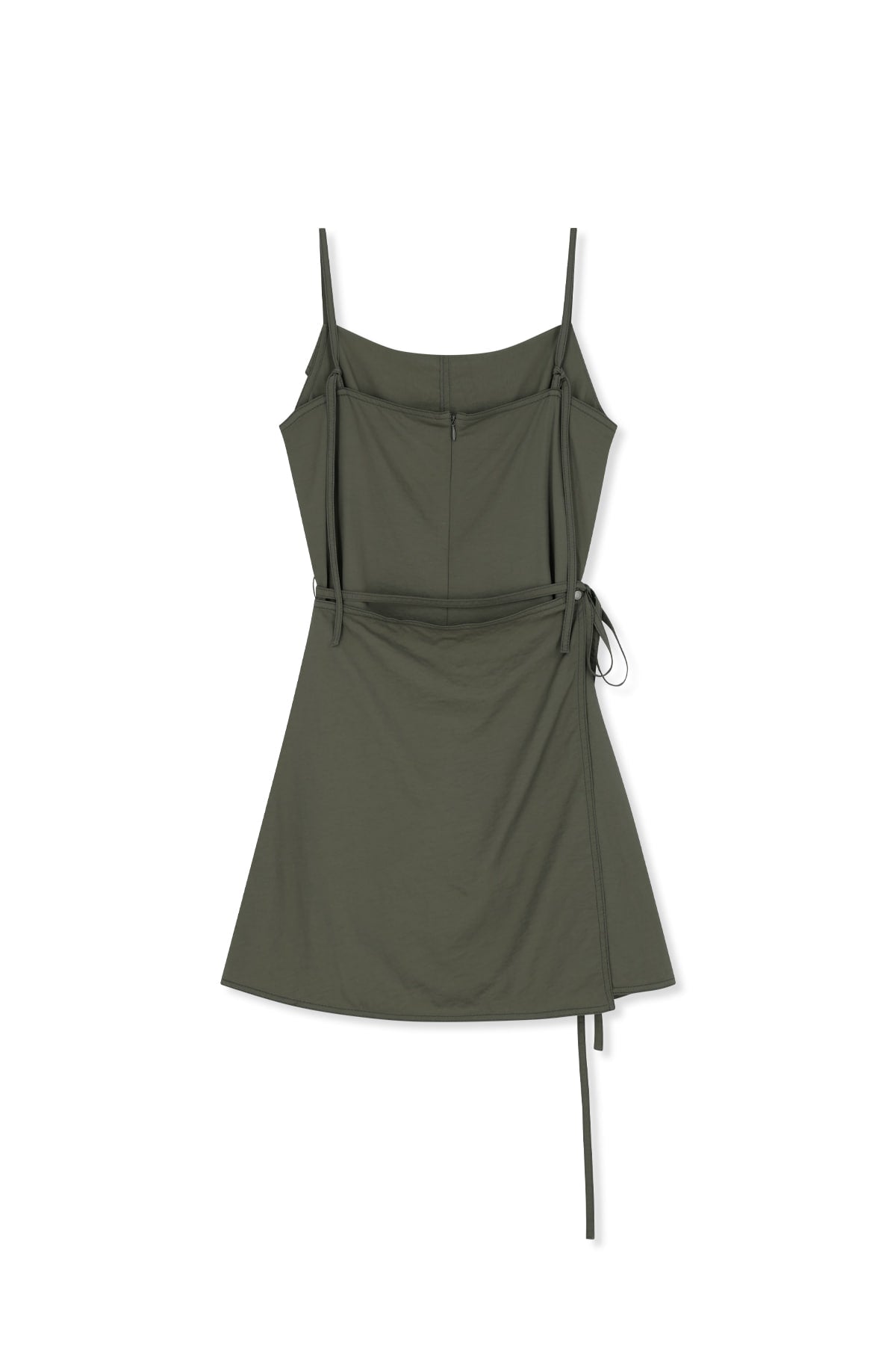 Matin Kim - Sleeveless Wrap Dress (Khaki) product image 2 | TRAB K-Fashion Australia