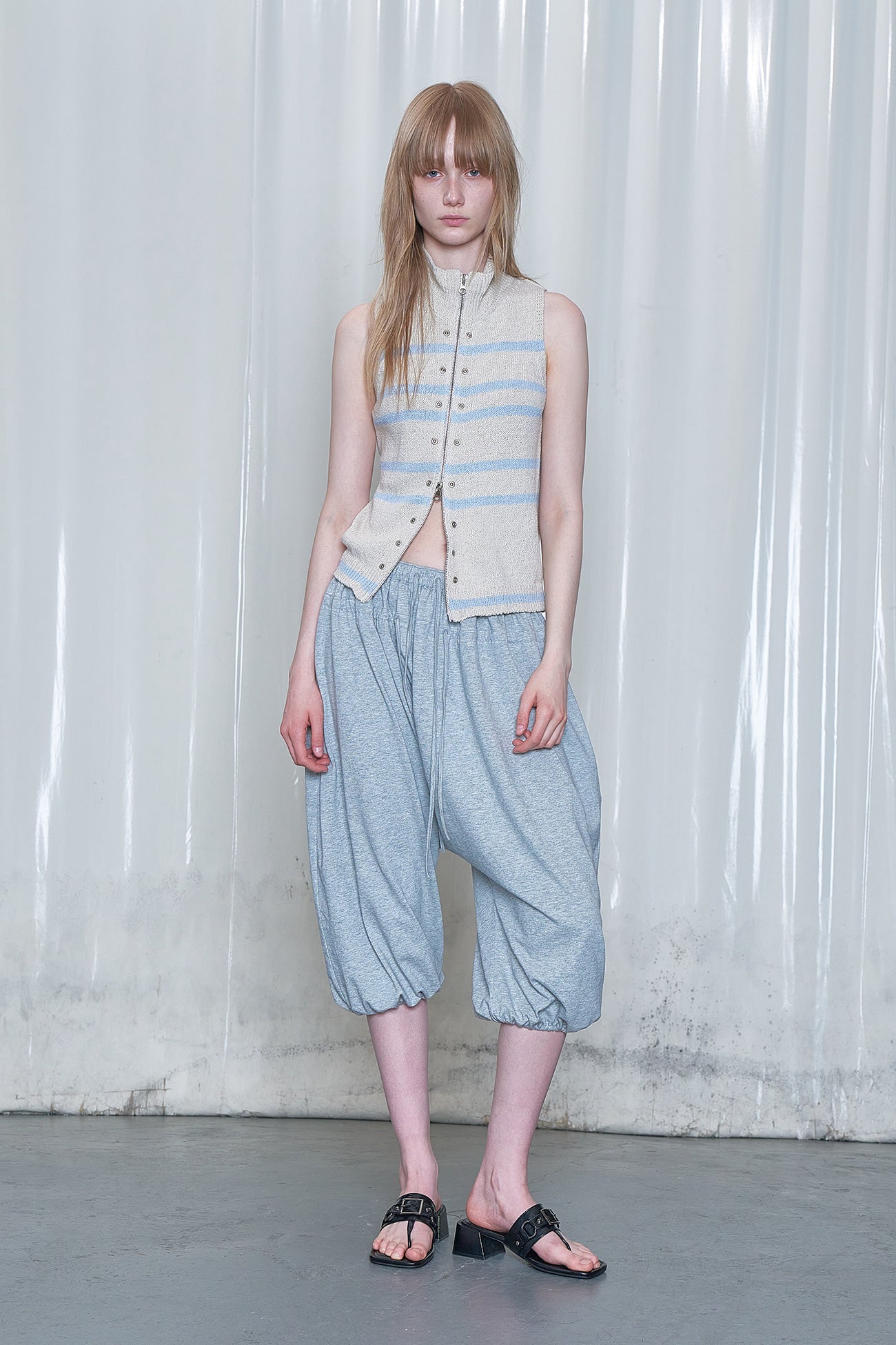 Deinet - Balloon Sweat Pants (Melange Grey) product image 5 | TRAB K-Fashion Australia