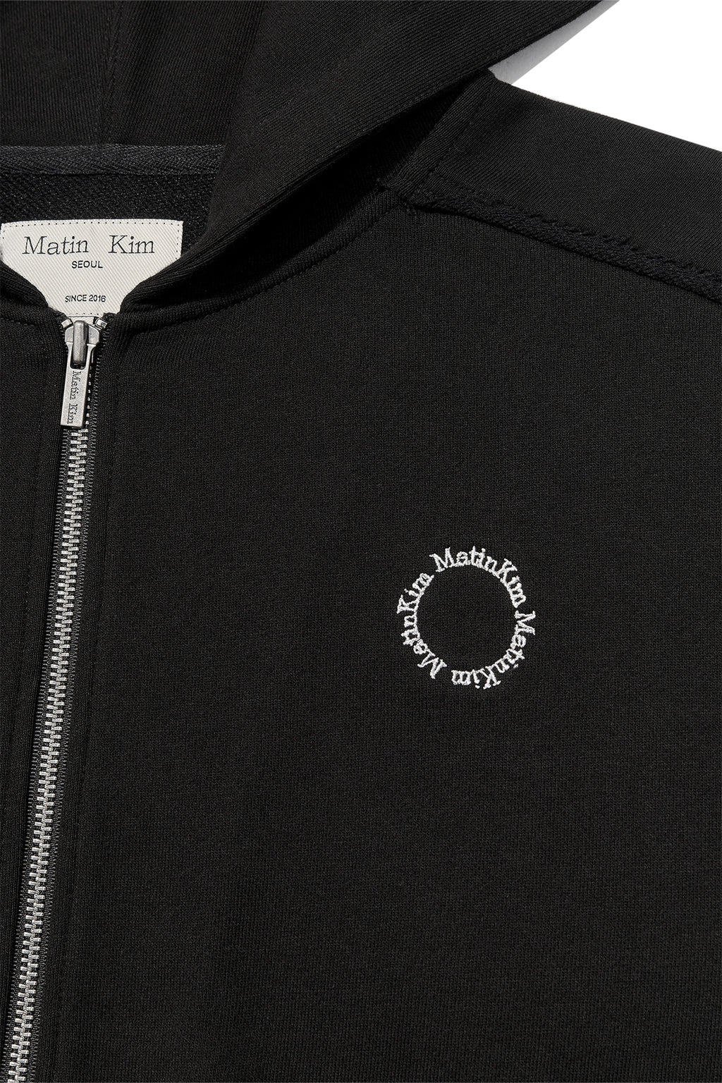 Matin Kim - Volume Pocket Crop Hoody Zip Up (Black) product image 4 | TRAB K-Fashion Australia