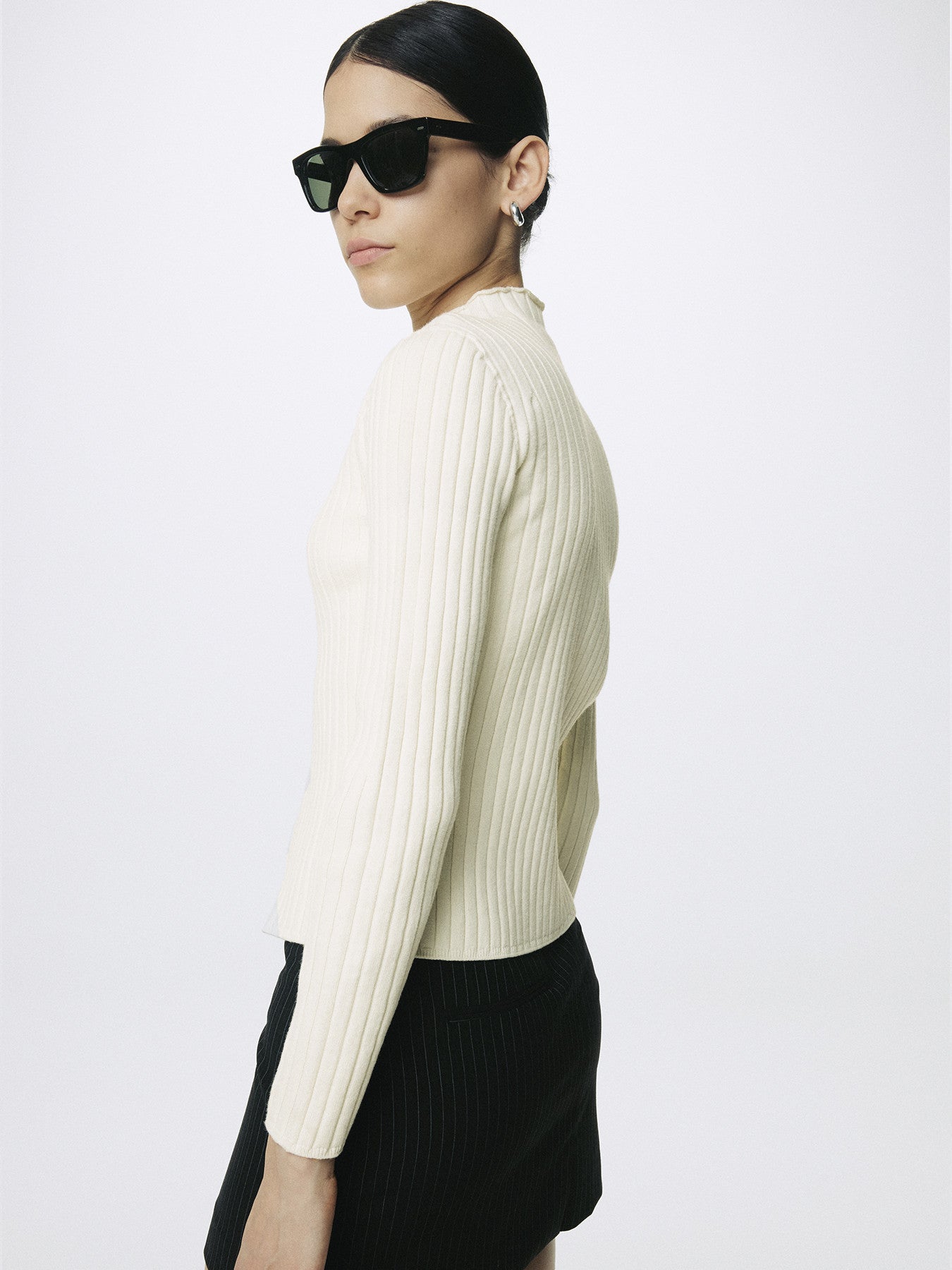 Tonywack - Cotton Ribbed Full Zip-Up (Cream) product image 5 | TRAB K-Fashion Australia