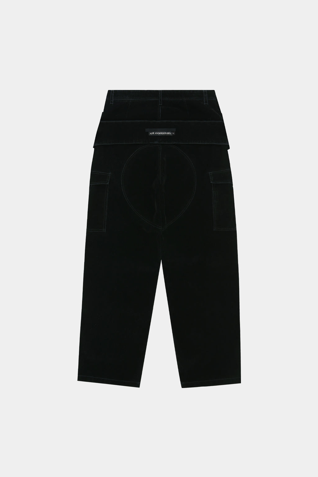 Andersson Bell - Flock Velvet Double Waist Wide-Leg Jeans (black) (Black) product image 12 | TRAB K-Fashion Australia