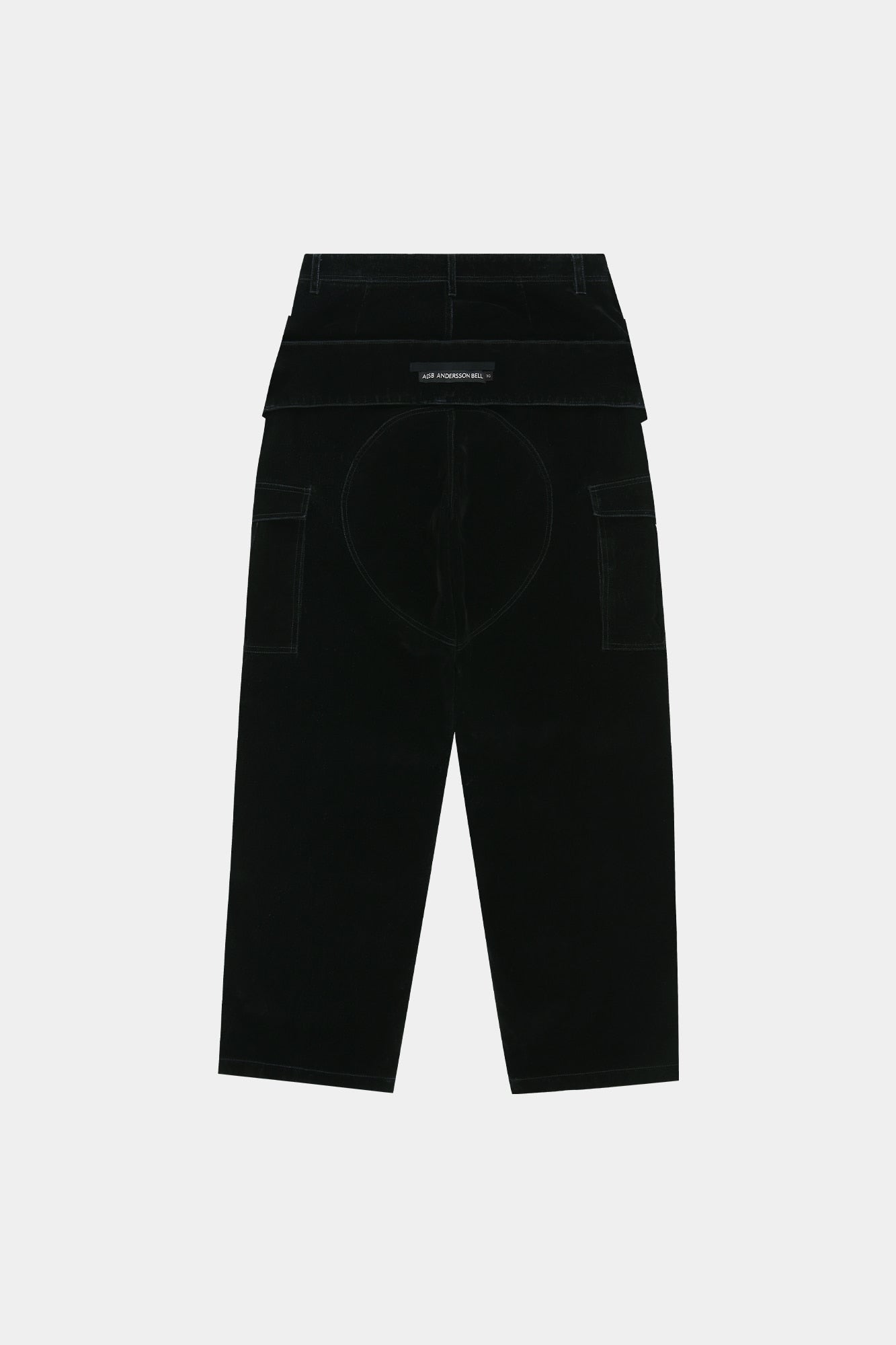 Andersson Bell - Flock Velvet Double Waist Wide-Leg Jeans (black) (Black) product image 12 | TRAB K-Fashion Australia