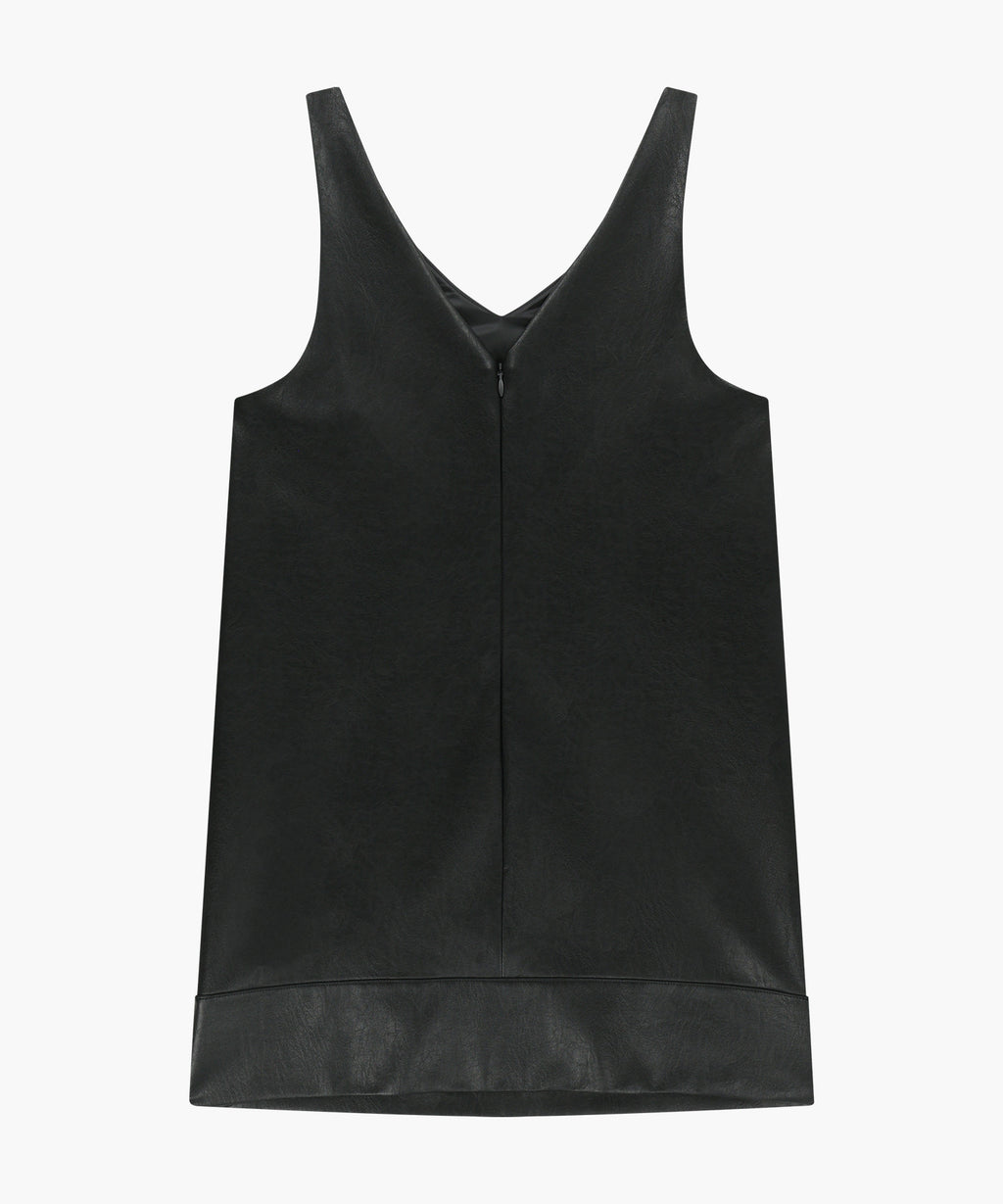 Marithe & Francois Girbaud - Faux Leather Sleeveless Mini Dress (Black) product image 6 | TRAB K-Fashion Australia