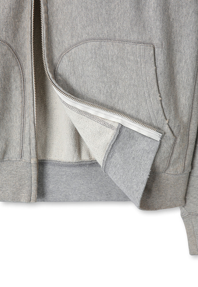 Art if acts - Garment Dyed Sweat Hooded Zip-Up (Melange Grey) product image 12 | TRAB K-Fashion Australia