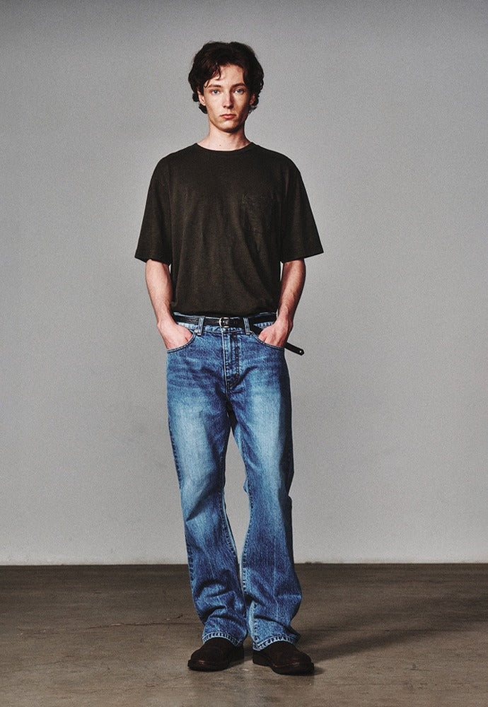 Art if acts - Garment Dyed Slub Pocket T-Shirt (Khaki Grey) product image 1 | TRAB K-Fashion Australia