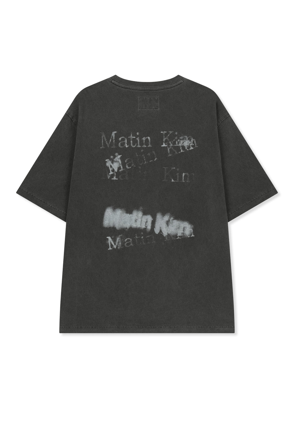 Matin Kim - [Pre-Order – Ships June 22] Pigment Graffiti Logo Top (Charcoal) product image 2 | TRAB K-Fashion Australia