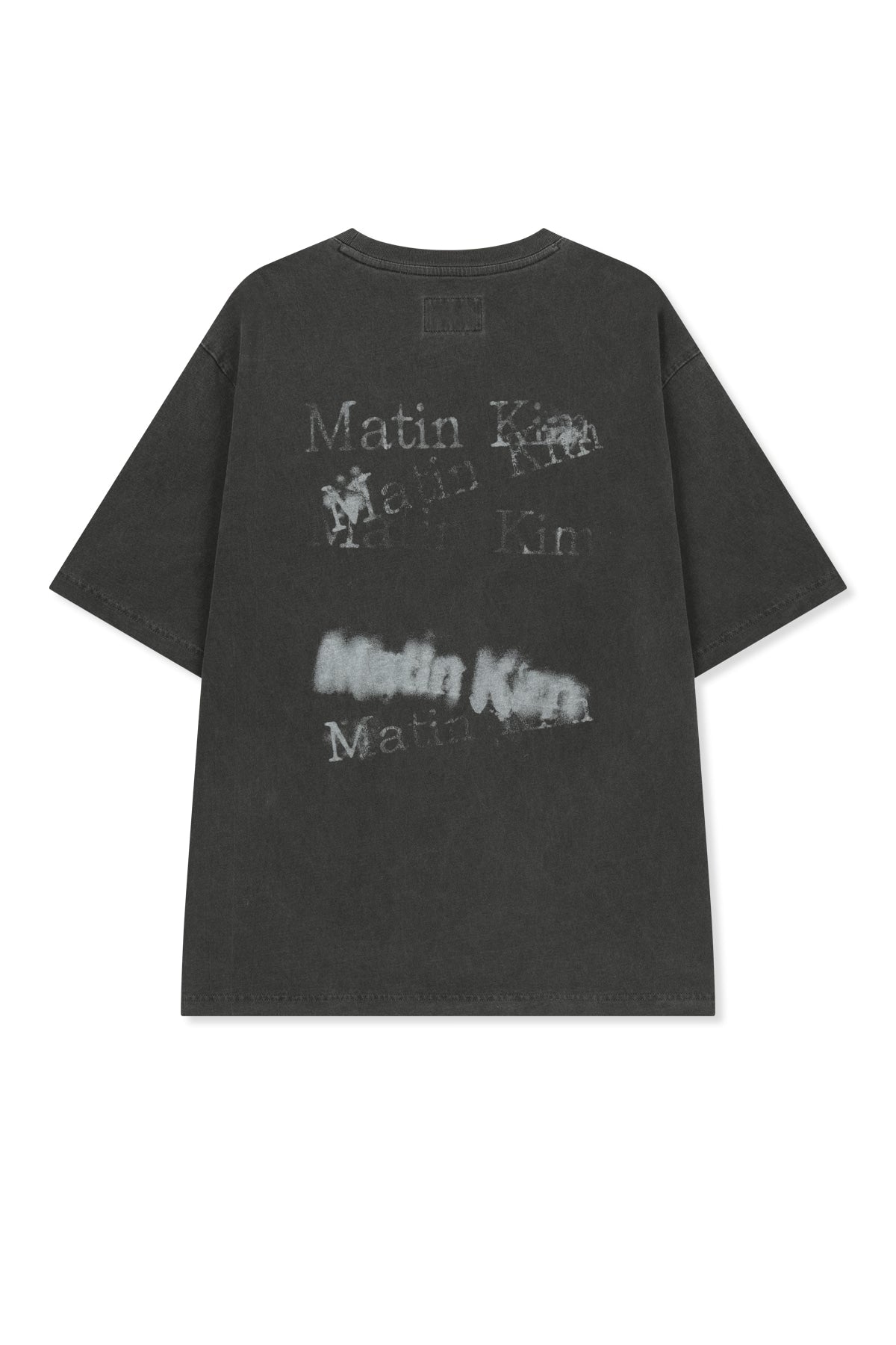 Matin Kim - [Pre-Order – Ships June 22] Pigment Graffiti Logo Top (Charcoal) product image 2 | TRAB K-Fashion Australia