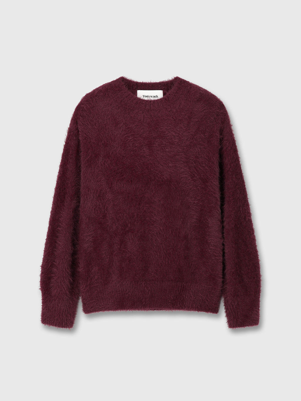 Tonywack - Faux Fur Crew-Neck Top (Burgundy) product image 8 | TRAB K-Fashion Australia