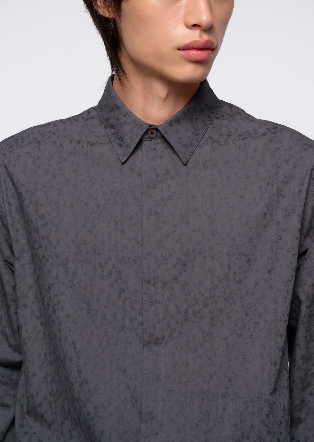 Amomento - Floral basic shirt (Grey) product image 7 | TRAB K-Fashion Australia