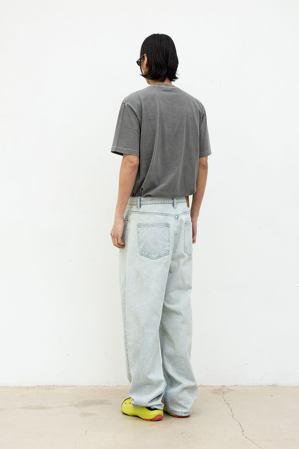 Coor - Pigment Dyed Cotton T-Shirt (Washed Grey) product image 4 | TRAB K-Fashion Australia