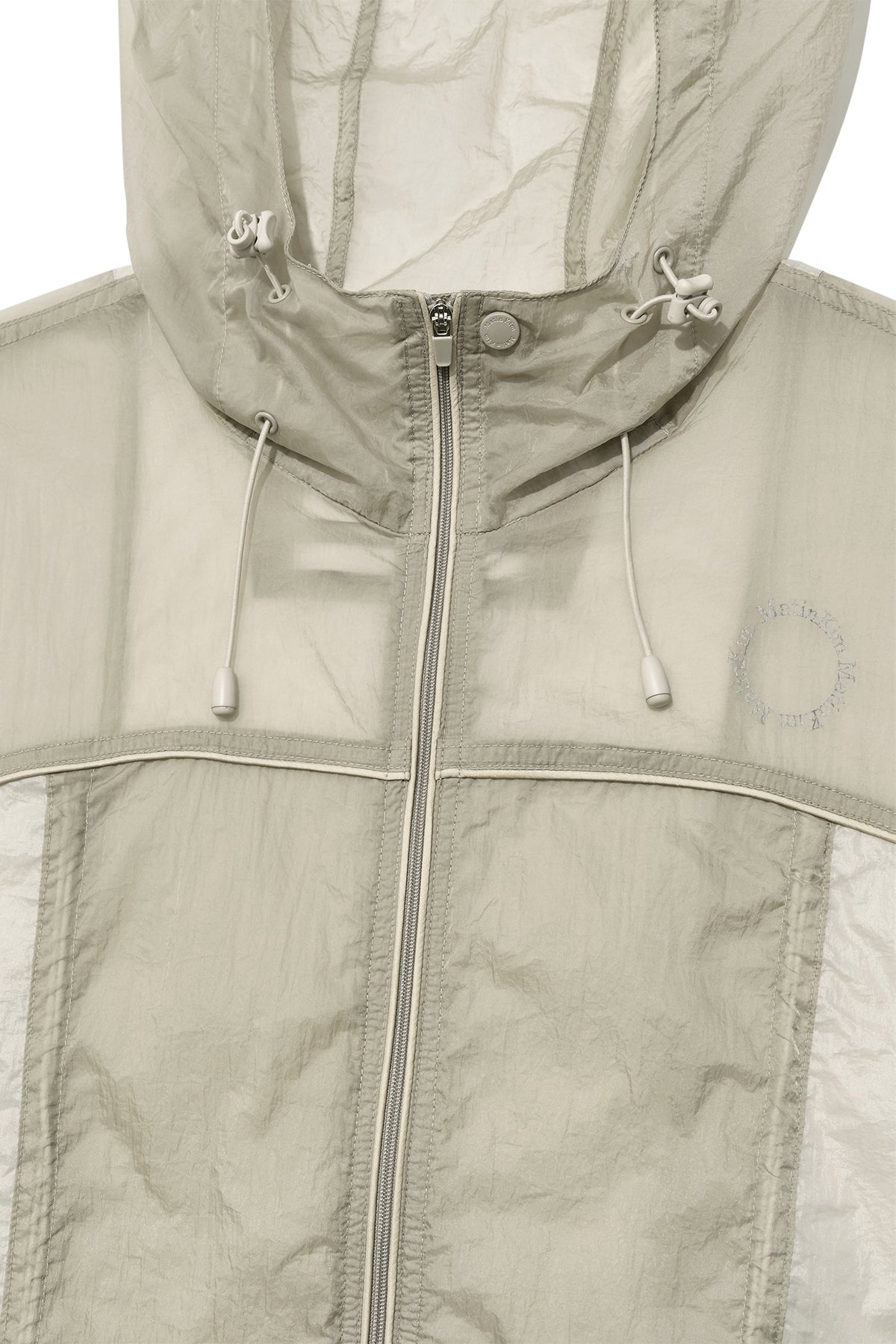Matin Kim - Hoody Point Crop Light Windbreaker (Light Beige) product image 3 | TRAB K-Fashion Australia