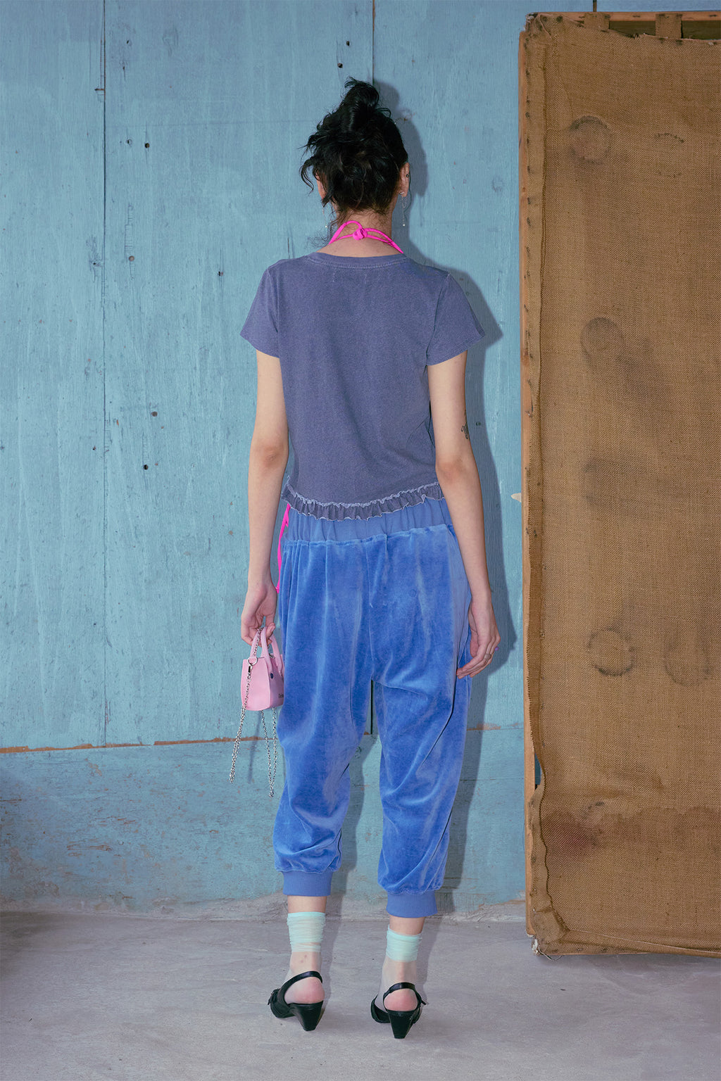Deinet - Ruffle Washed T-Shirt (Navy) product image 3 | TRAB K-Fashion Australia