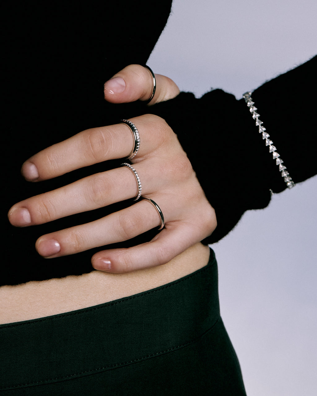 Numbering - Pave Stackable Ring #3413 product image 1 | TRAB K-Fashion Australia