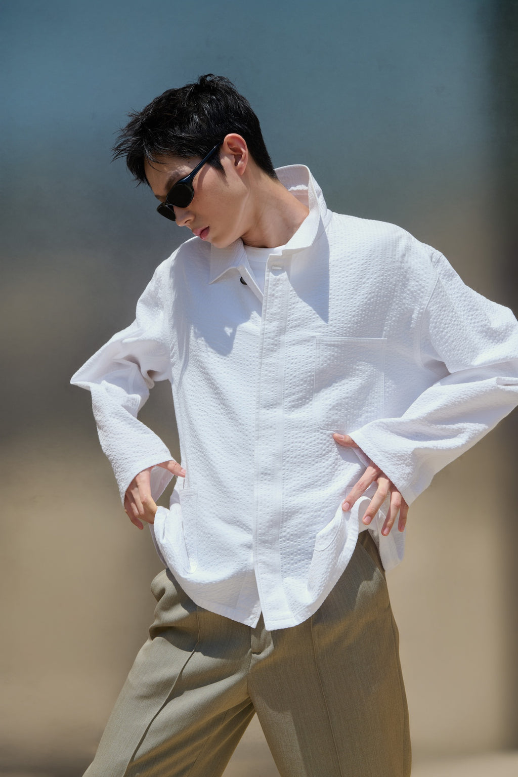 STU - Seersucker Jacket (White) product image 14 | TRAB K-Fashion Australia