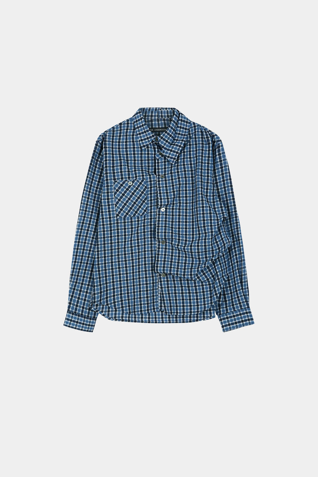 Andersson Bell - Blue Check Layered Shirt (Blue) product image 10 | TRAB K-Fashion Australia