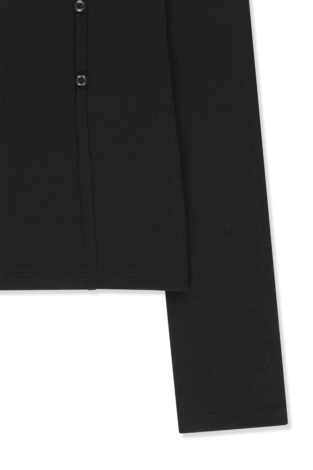 Matin Kim - Double Layer Button Hood Top (Black) product image 4 | TRAB K-Fashion Australia