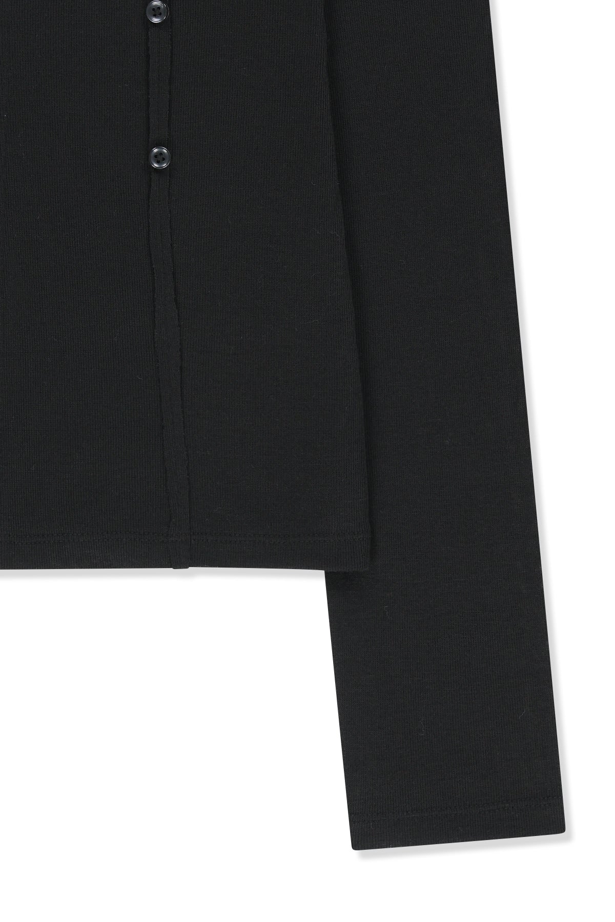 Matin Kim - Double Layer Button Hood Top (Black) product image 4 | TRAB K-Fashion Australia