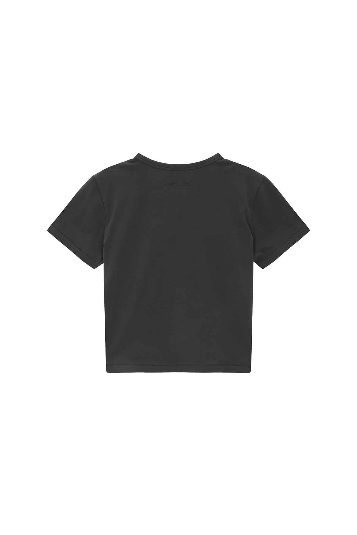 Matin Kim - Glitter Print Lettering Top (Charcoal) product image 2 | TRAB K-Fashion Australia