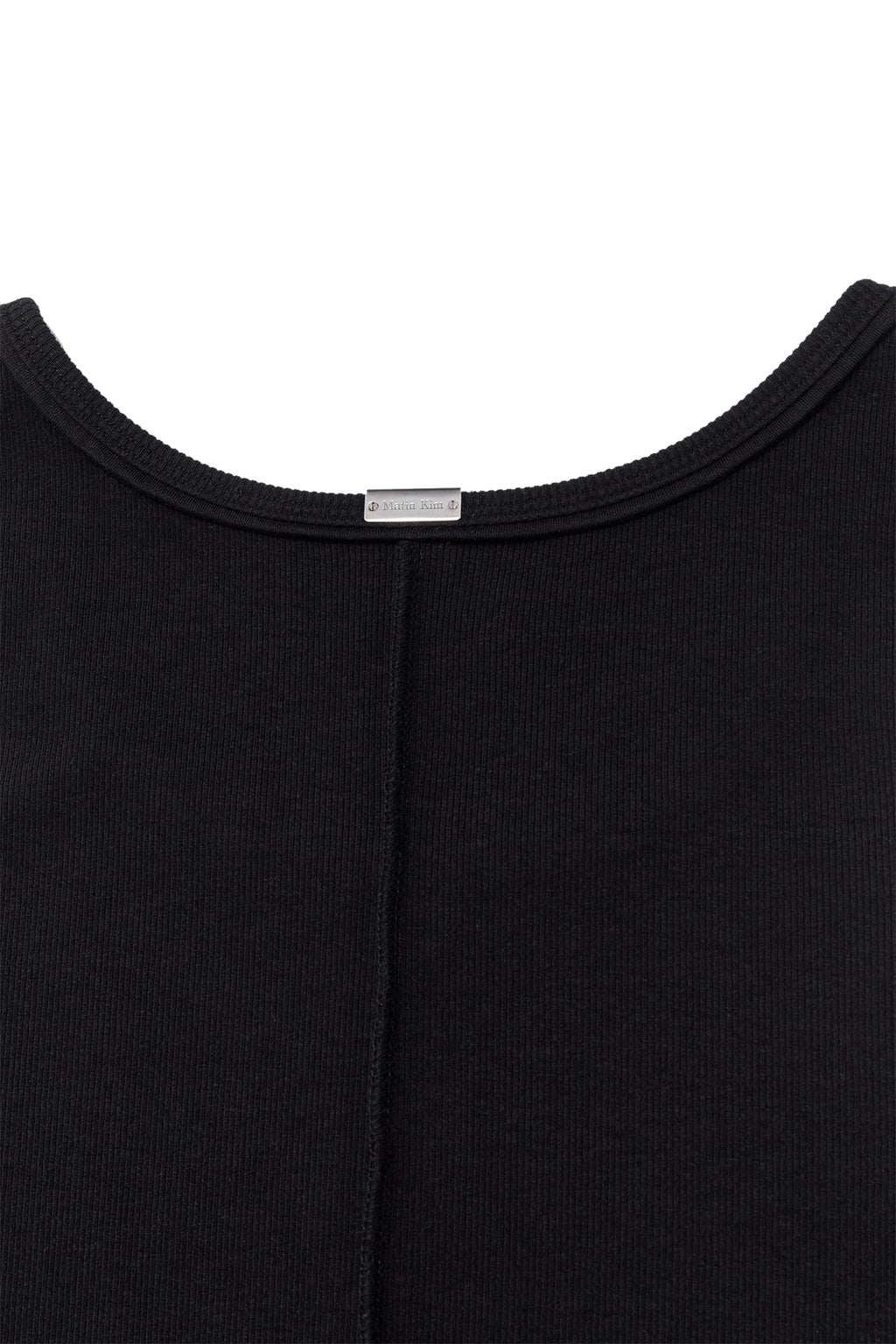 Matin Kim - Small Logo Pintuck Sleeveless Top (Black) product image 5 | TRAB K-Fashion Australia