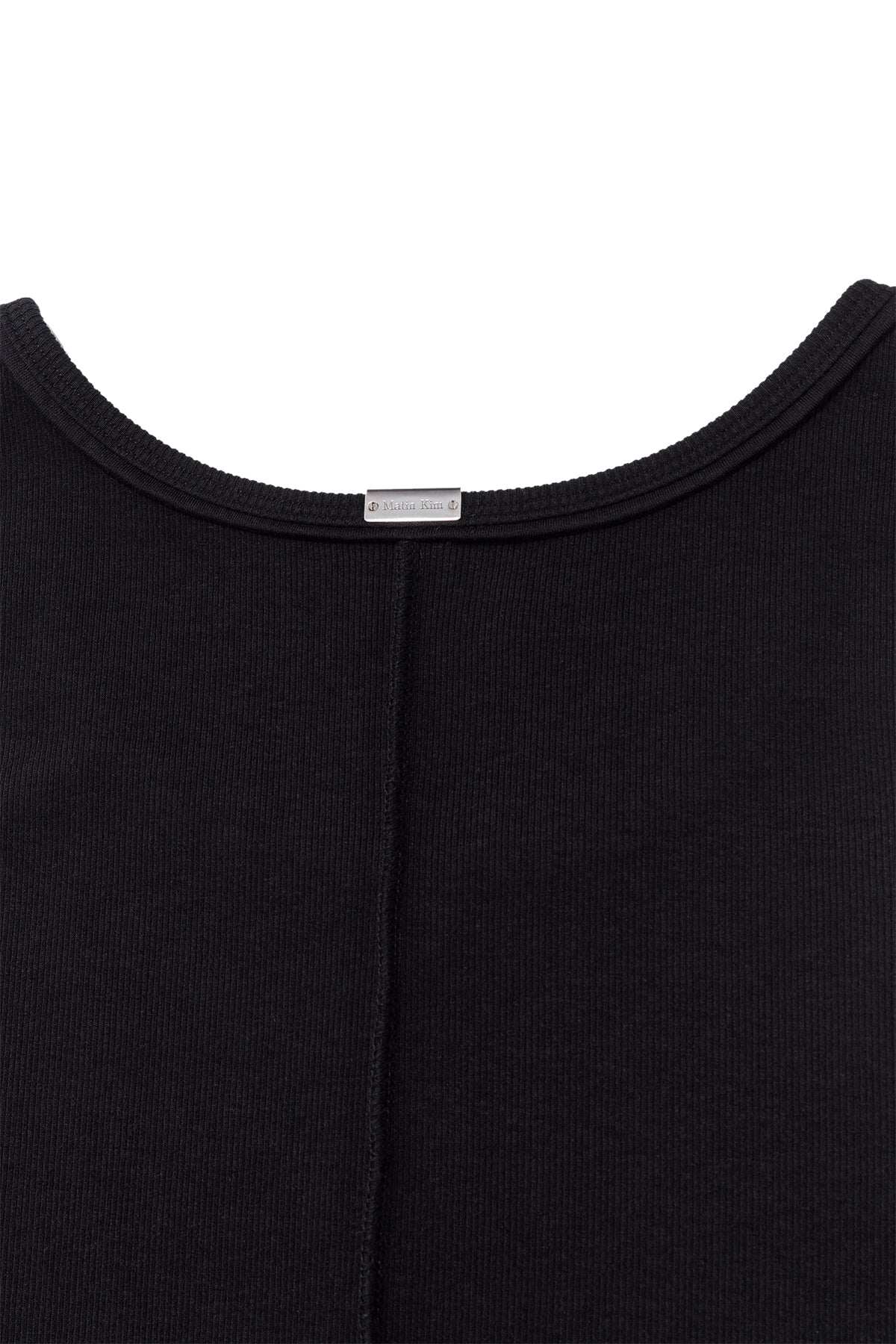 Matin Kim - Small Logo Pintuck Sleeveless Top (Black) product image 5 | TRAB K-Fashion Australia