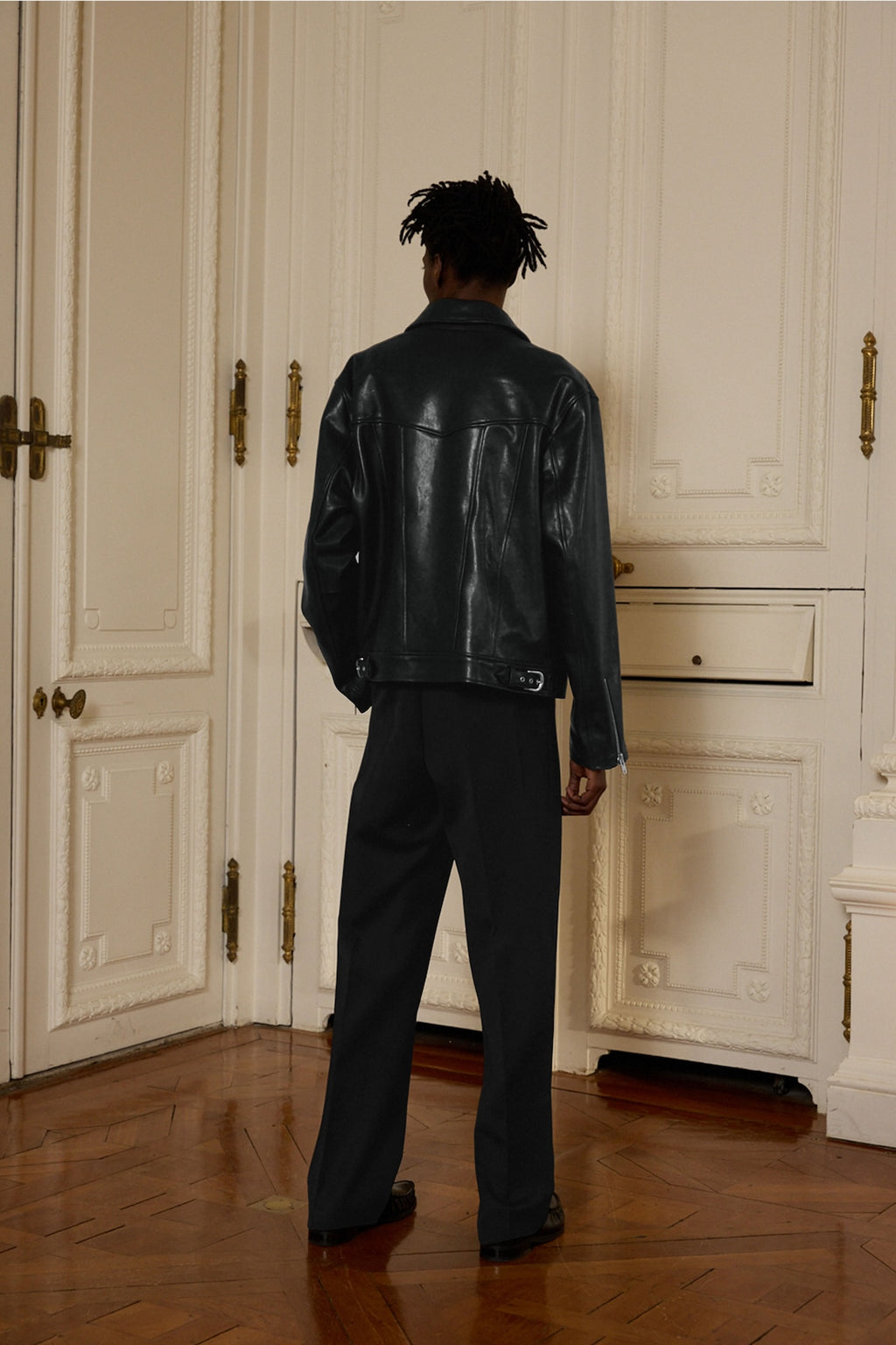 STU - Lambskin Zipper Leather Jacket (Black) product image 15 | TRAB K-Fashion Australia