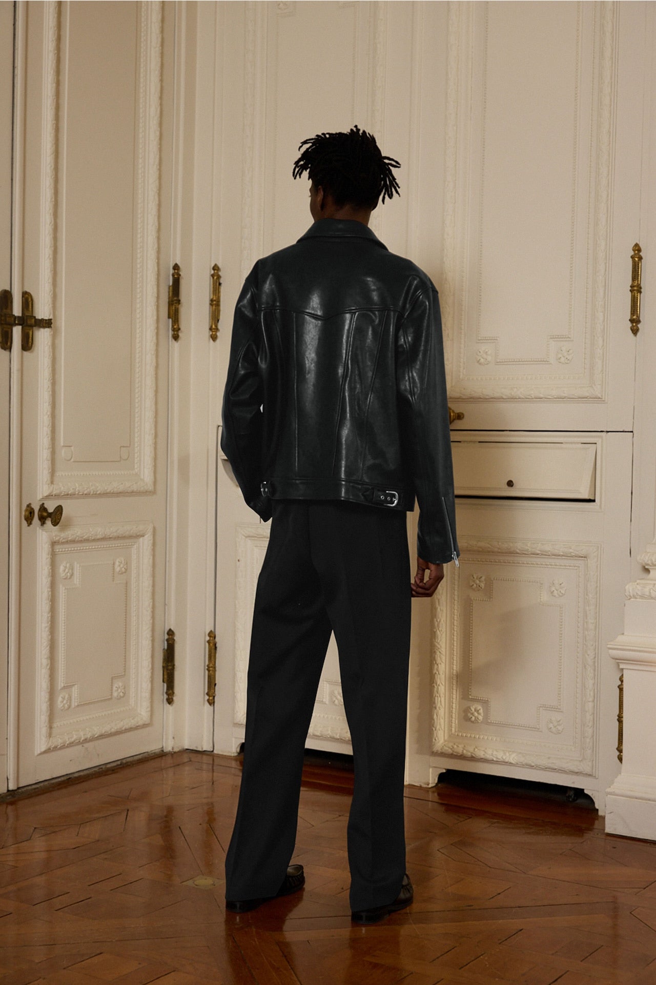 STU - Lambskin Zipper Leather Jacket (Black) product image 15 | TRAB K-Fashion Australia