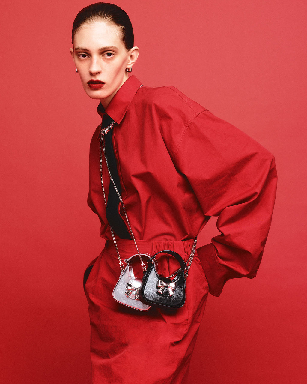 Numbering - Ribbon Mini Hobo Bag #1071 product image 2 | TRAB K-Fashion Australia