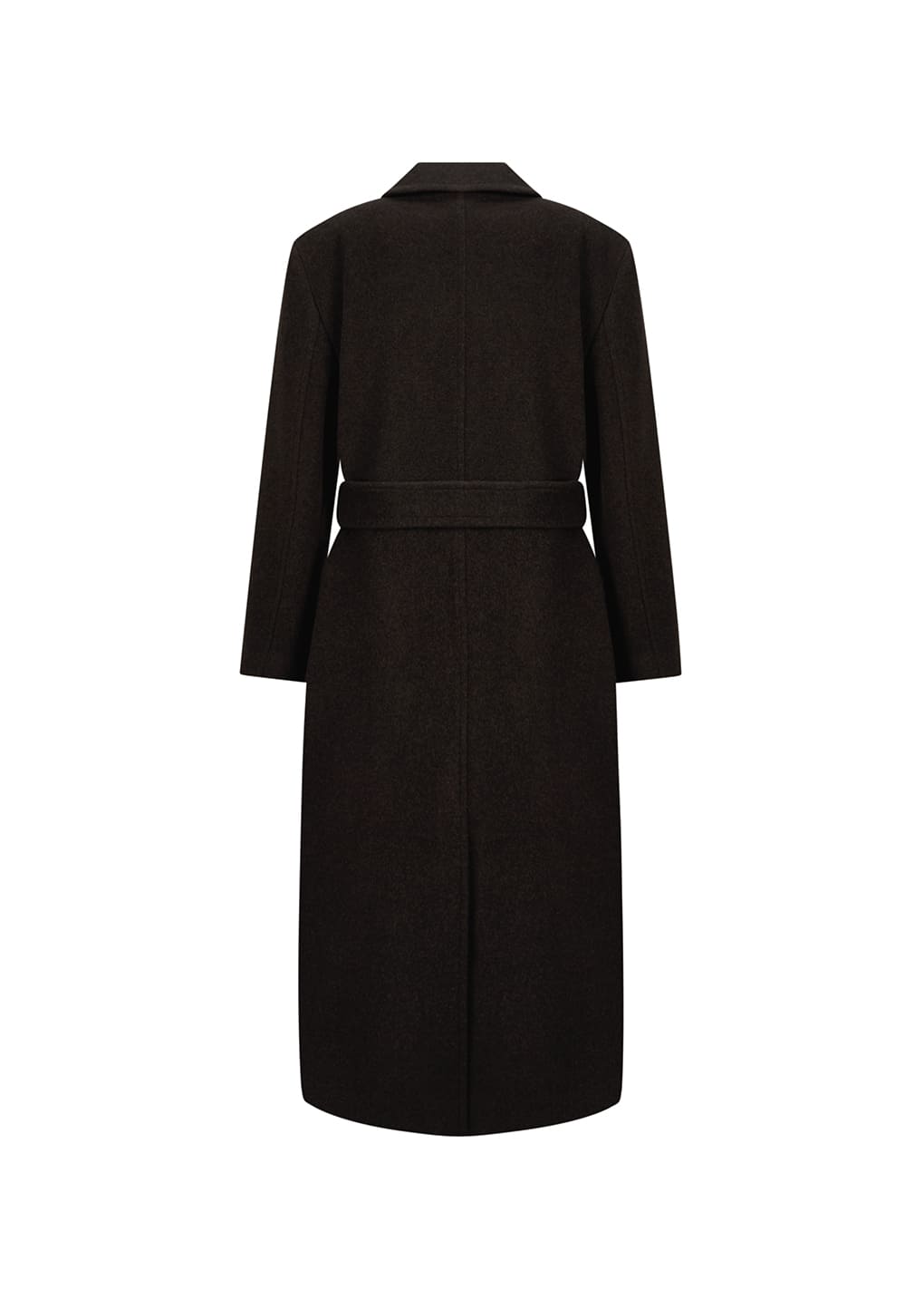 Amomento - single breasted maxi long coat (Dark Brown) product image 3 | TRAB K-Fashion Australia