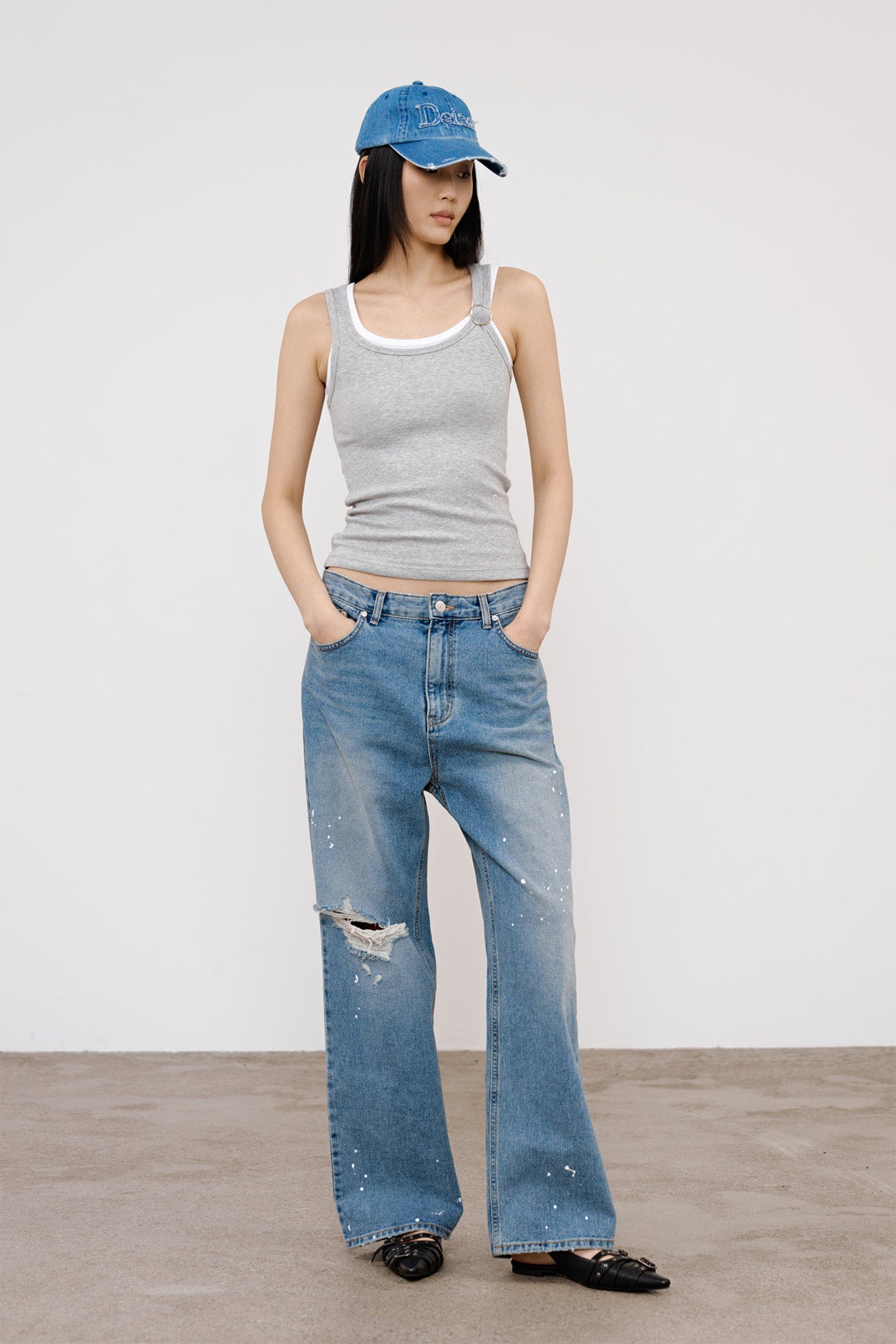 Deinet - Layered Ring Sleeveless (Melange Grey) product image 5 | TRAB K-Fashion Australia