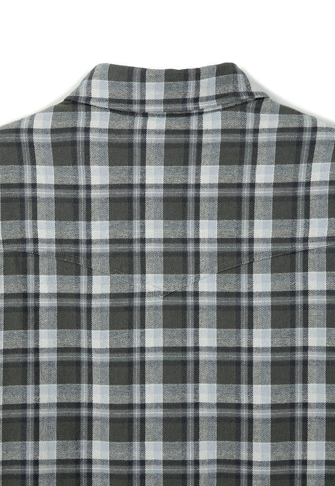 Art if acts - Washed Check Western Shirt (Khaki/Grey) product image 11 | TRAB K-Fashion Australia
