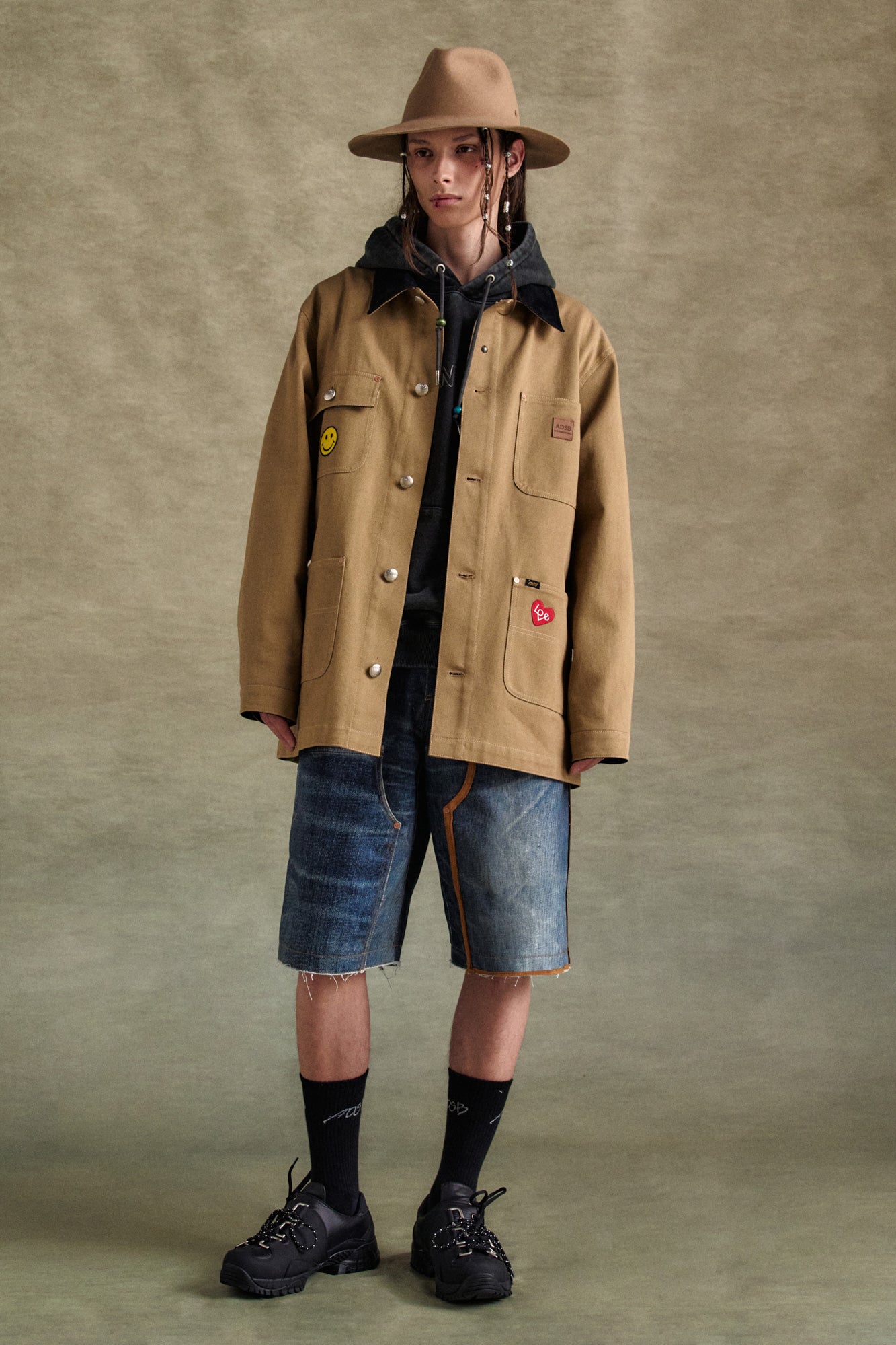 Andersson Bell - Guitar Printed Cotton Jacket (Tan) product image 3 | TRAB K-Fashion Australia