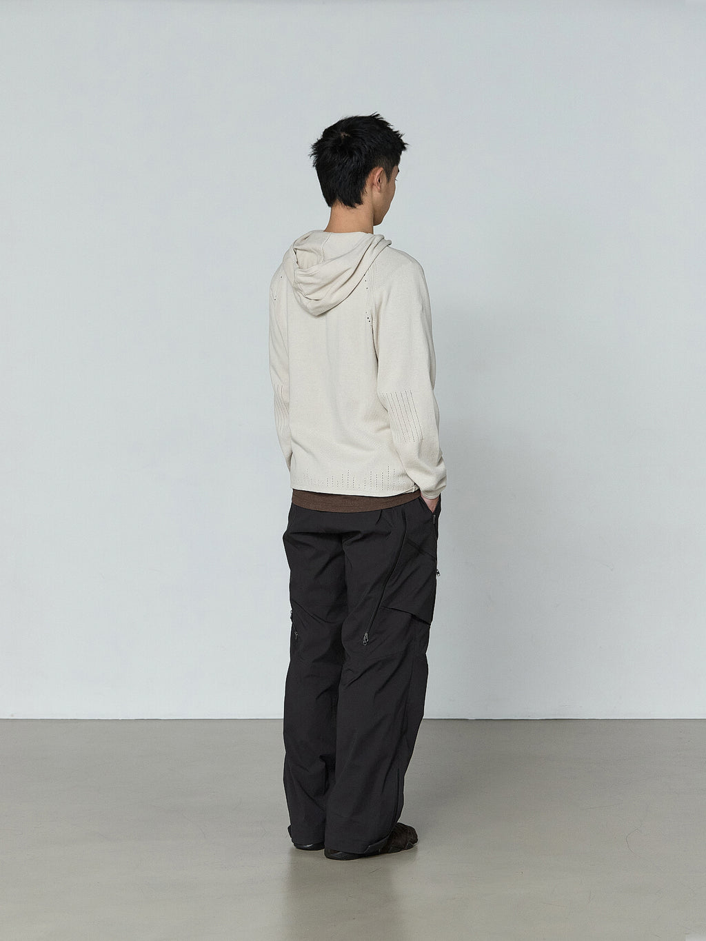 San San Gear - Knit Zip-Up Hoodie (Beige) product image 3 | TRAB K-Fashion Australia