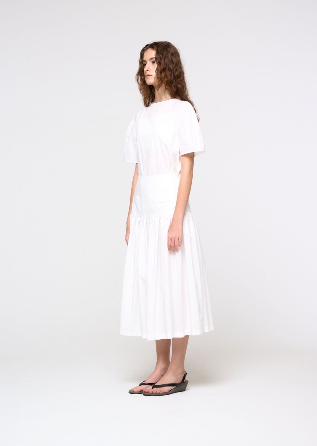 Amomento - [Pre-Order] Shirring Culotte Pants (White) product image 3 | TRAB K-Fashion Australia